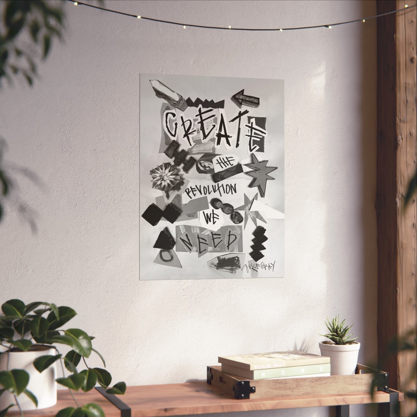 Mono Create The Revolution collage Fine Art Poster