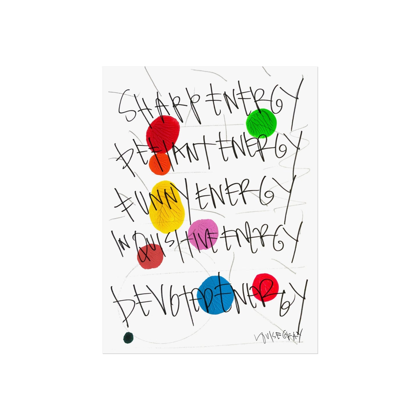 "Sharp Energy, Defiant Energy" Fine Art Poster