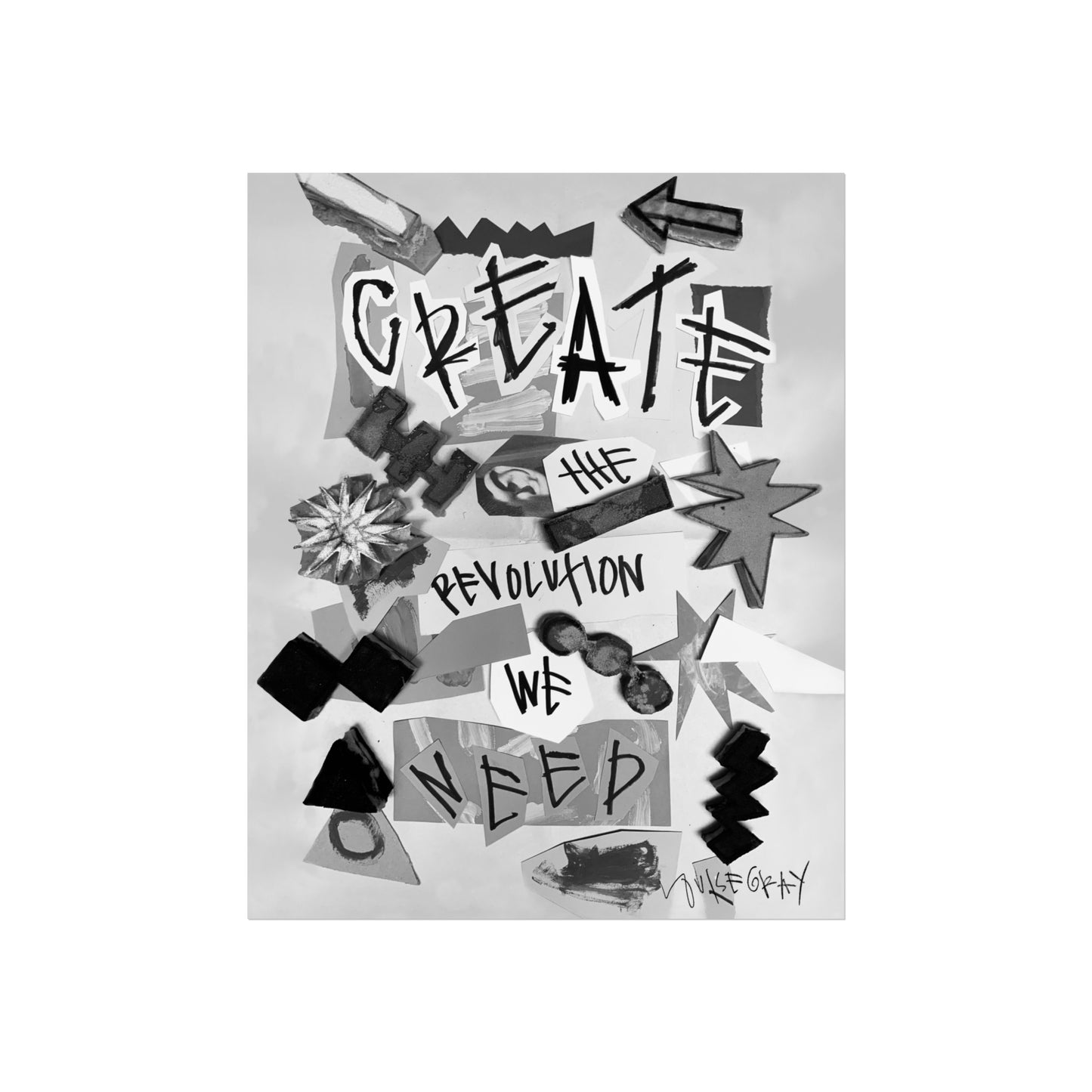Mono Create The Revolution collage Fine Art Poster