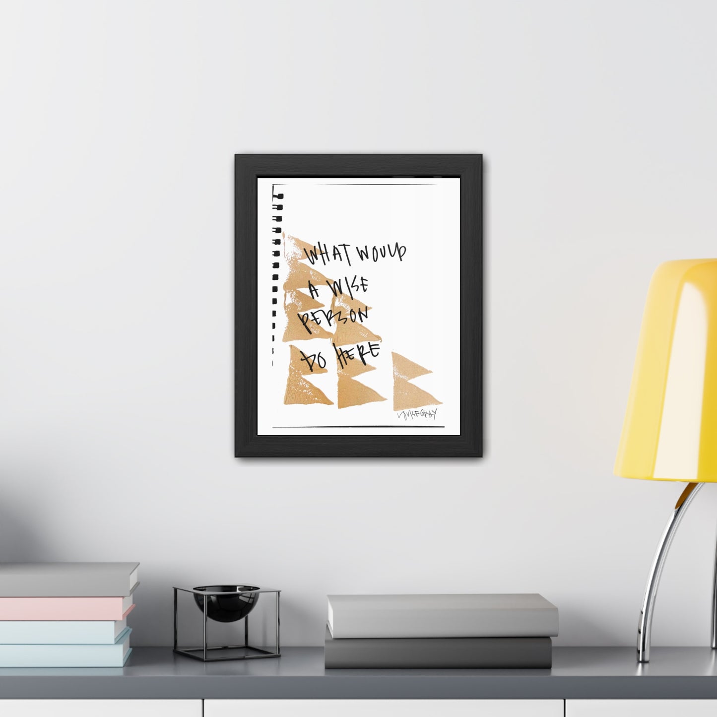 Framed Poster - “What Would A Wise Person Do Here”- Art for Home