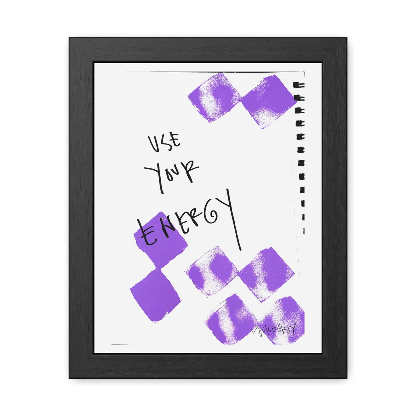 Framed Poster - “Use Your Energy” Art for Home