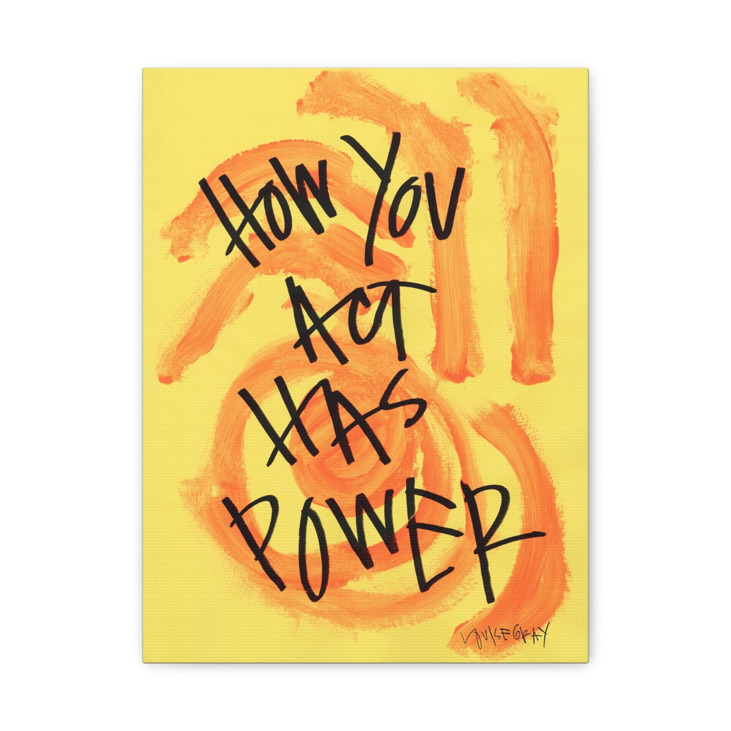 ‘How You Act Has Power' Canvas Print