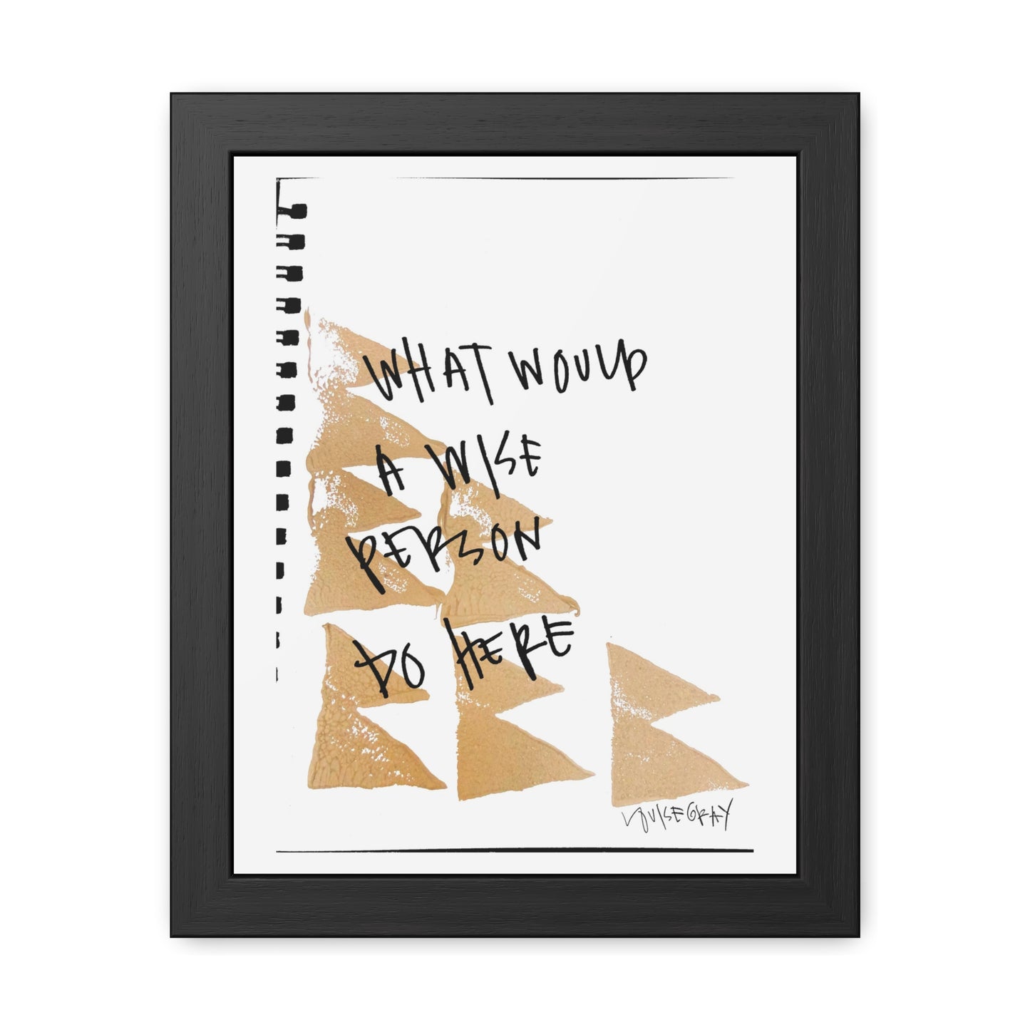 Framed Poster - “What Would A Wise Person Do Here”- Art for Home