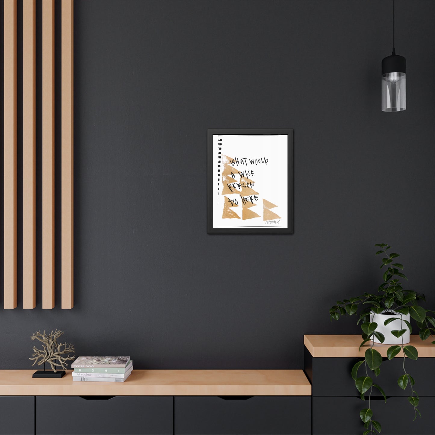 Framed Poster - “What Would A Wise Person Do Here”- Art for Home