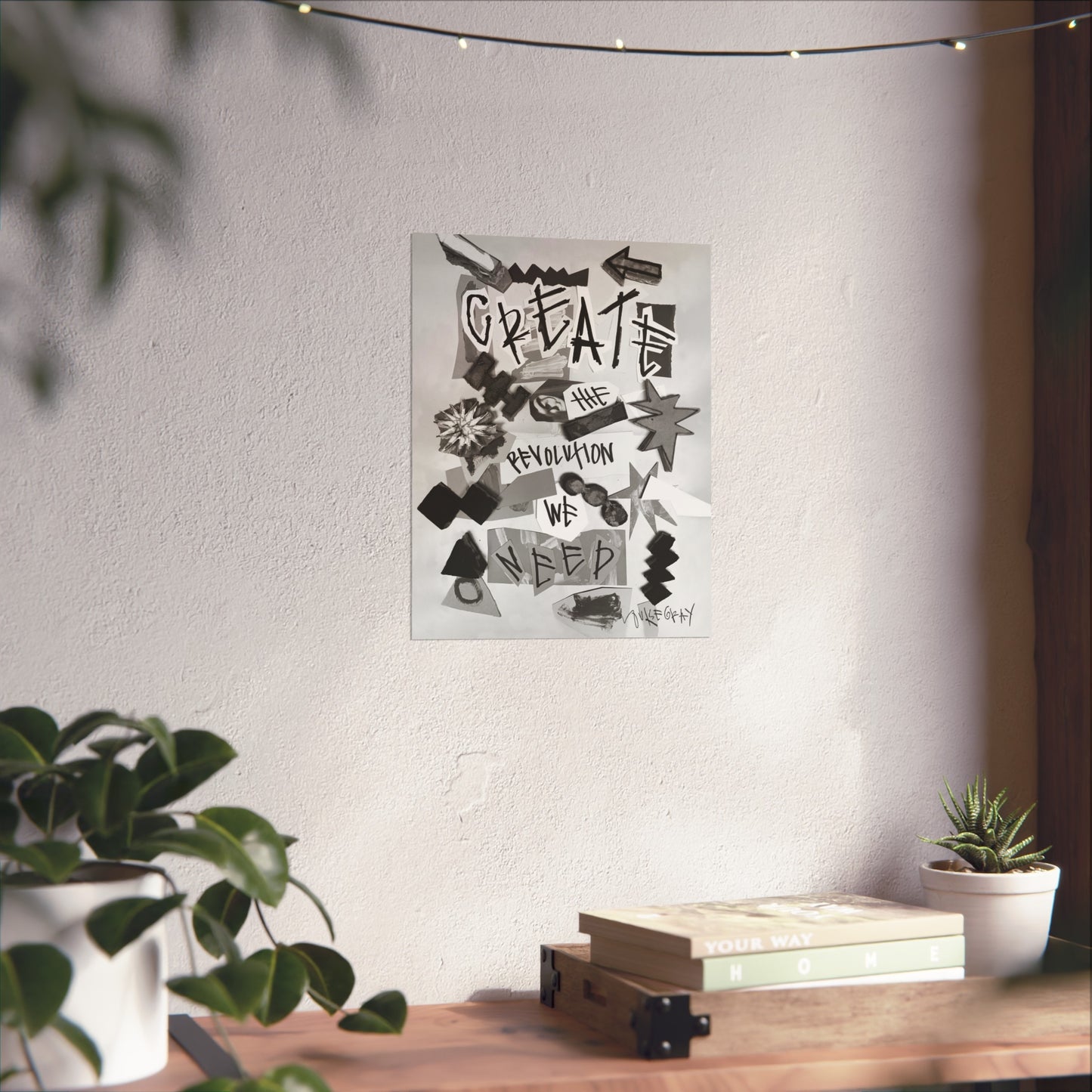 Mono Create The Revolution collage Fine Art Poster