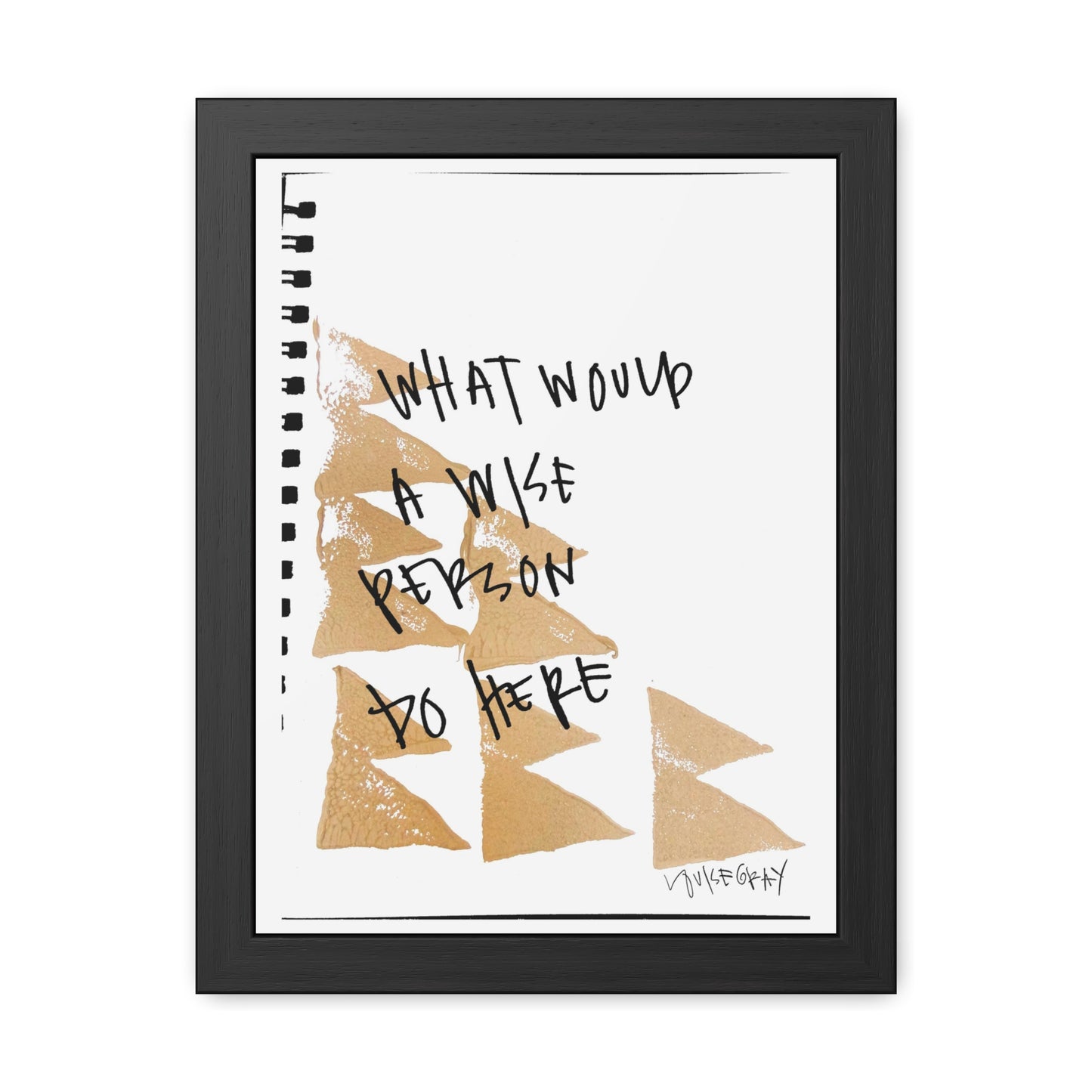 Framed Poster - “What Would A Wise Person Do Here”- Art for Home