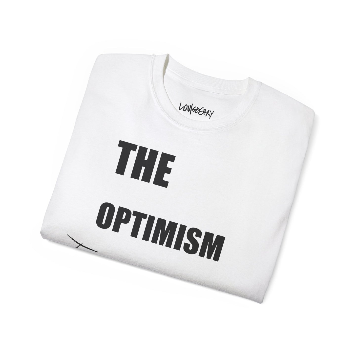 THE OPTIMISM OF IDEAS Ultra Cotton Slogan Tee