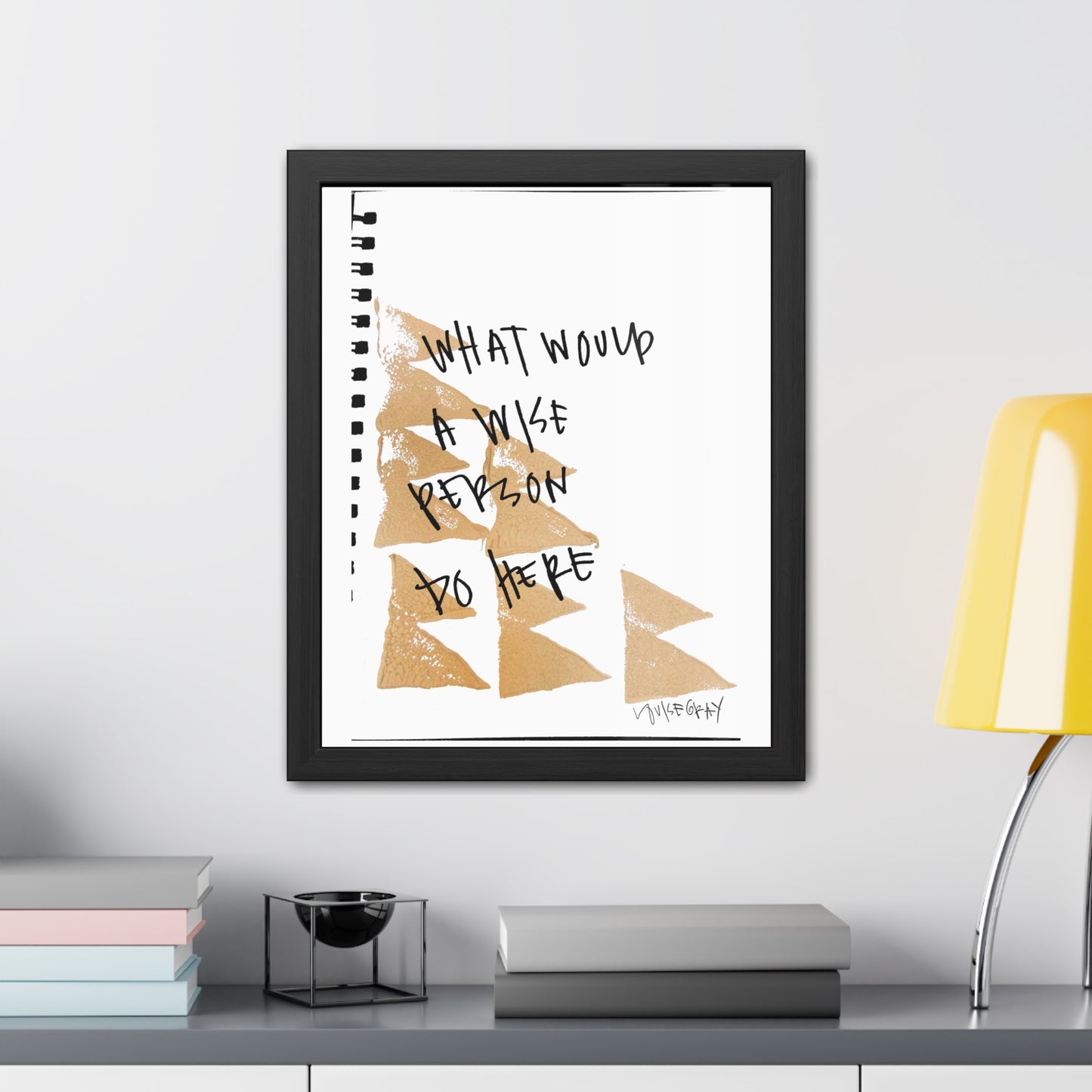 Framed Poster - “What Would A Wise Person Do Here”- Art for Home