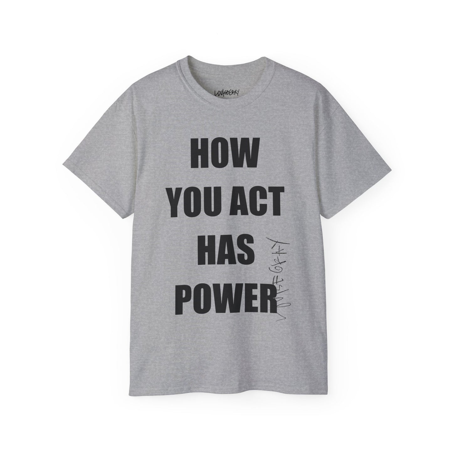 HOW YOU ACT HAS POWER Ultra Cotton Slogan Tee