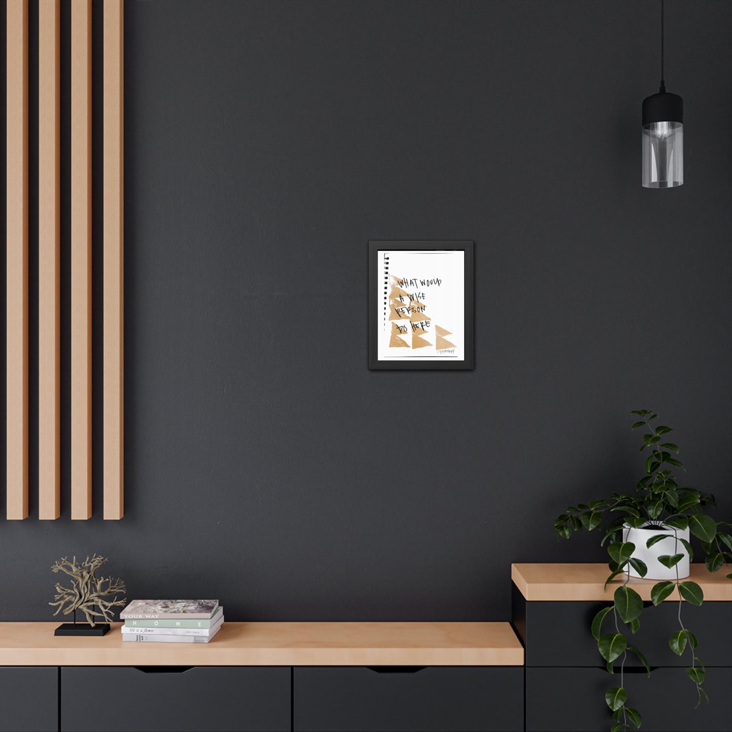 Framed Poster - “What Would A Wise Person Do Here”- Art for Home