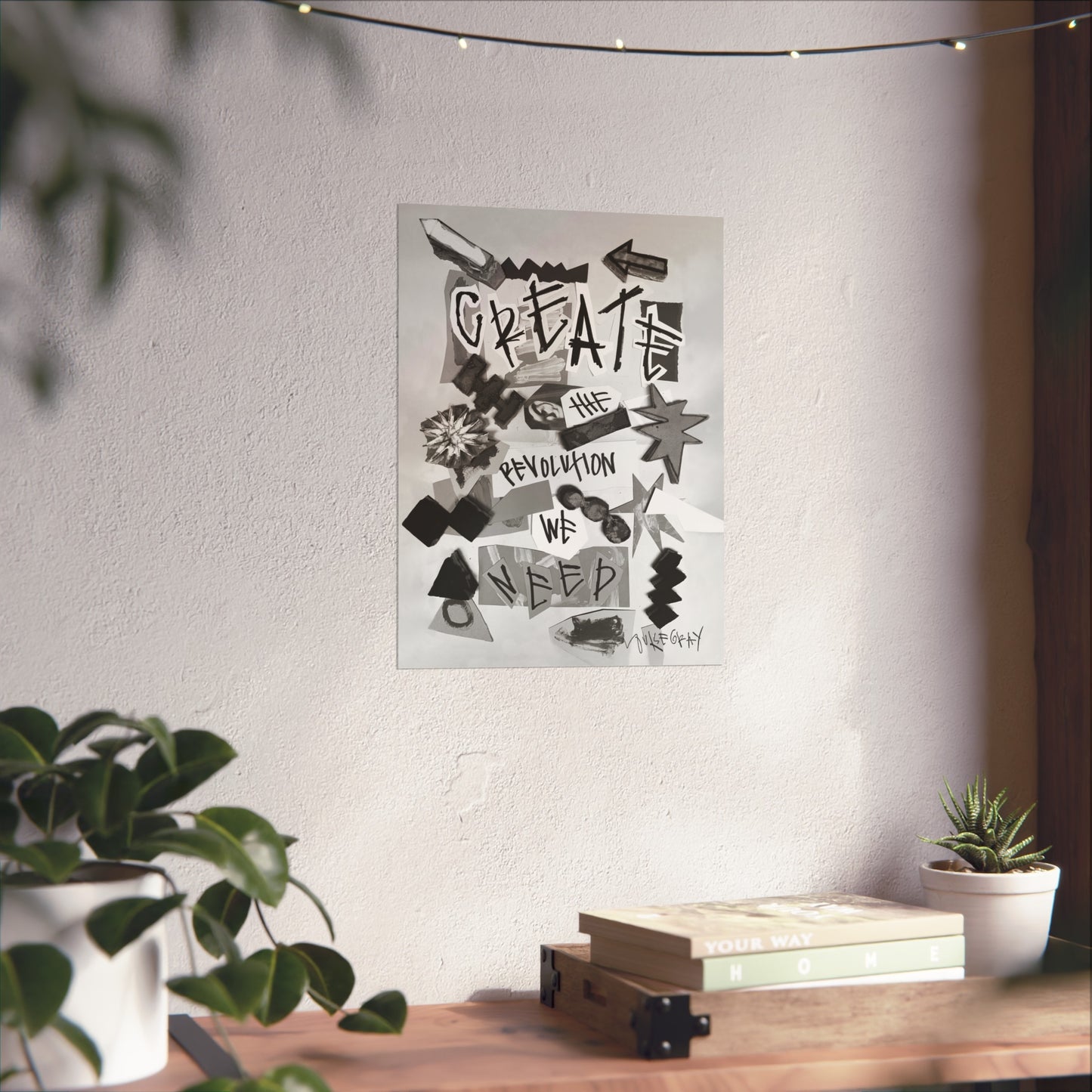 Mono Create The Revolution collage Fine Art Poster