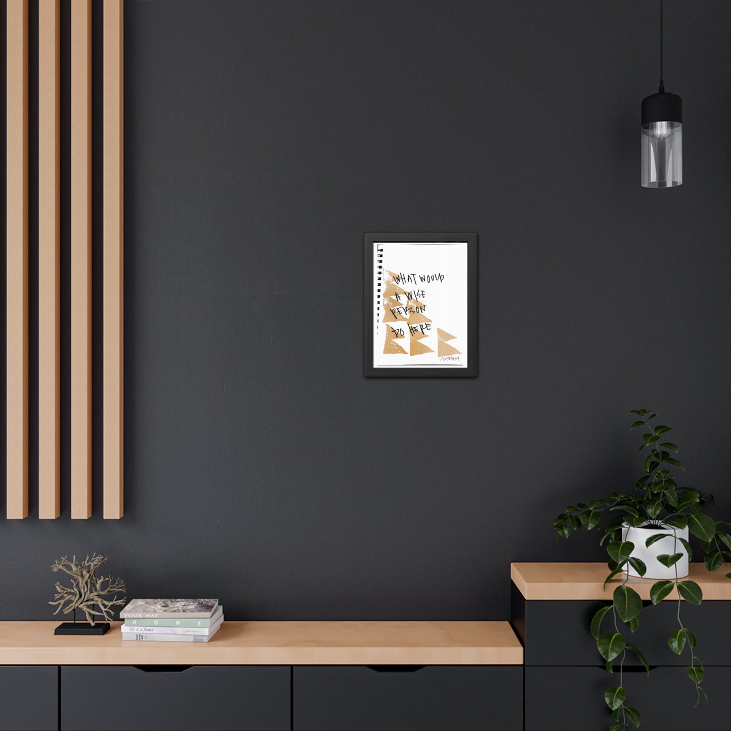 Framed Poster - “What Would A Wise Person Do Here”- Art for Home