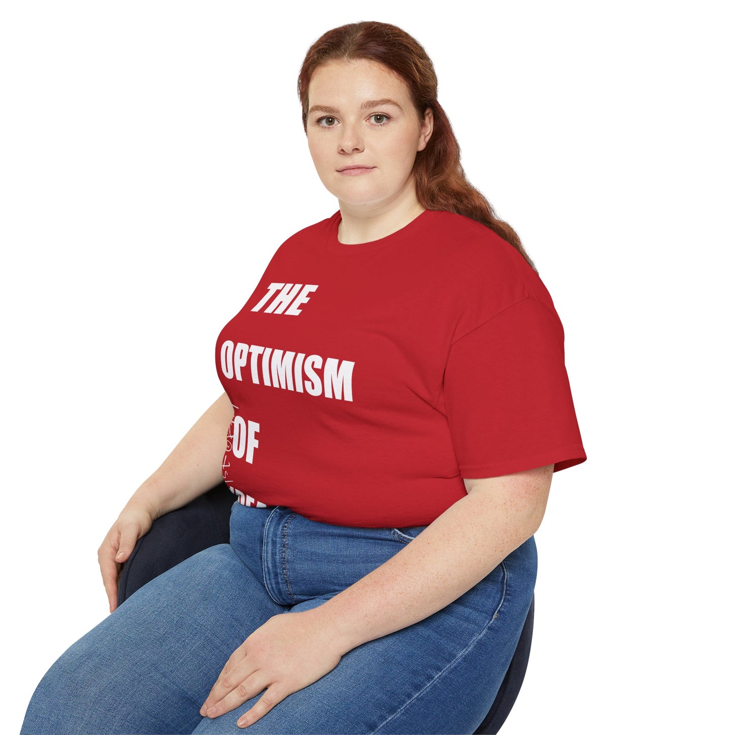 THE OPTIMISM OF IDEAS Ultra Cotton Slogan Tee