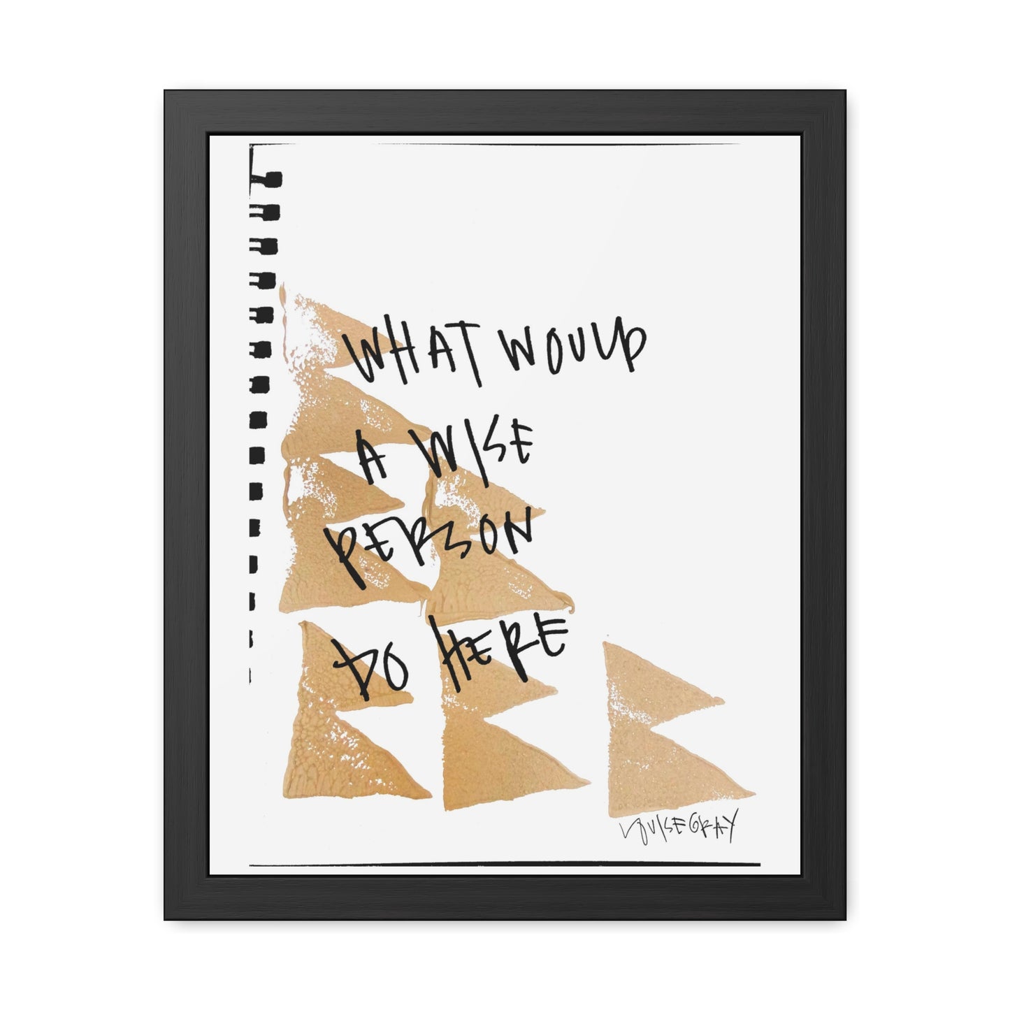 Framed Poster - “What Would A Wise Person Do Here”- Art for Home