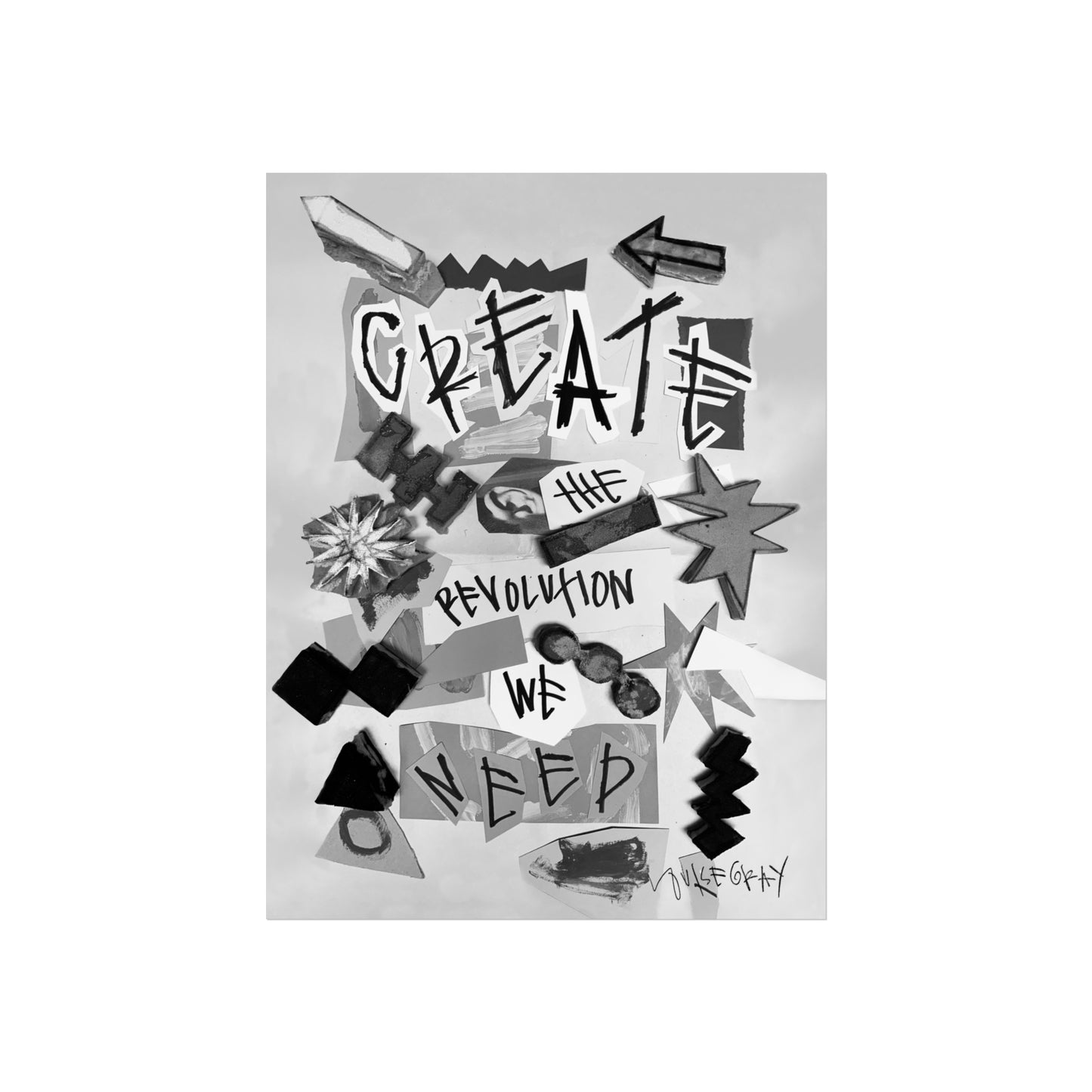 Mono Create The Revolution collage Fine Art Poster
