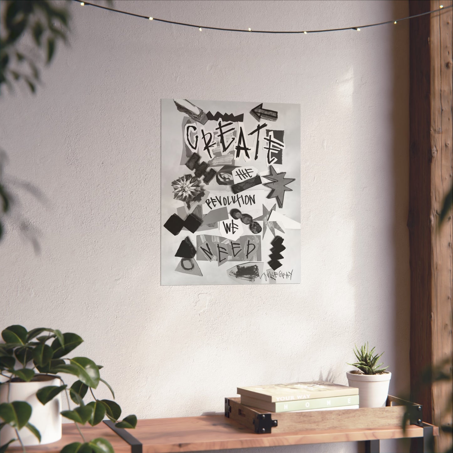 Mono Create The Revolution collage Fine Art Poster